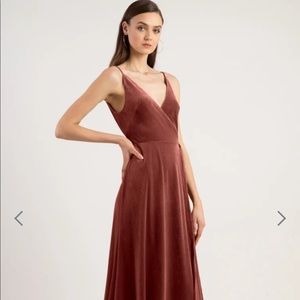 Jenny Yoo Andi velvet dress in English Rose size 6